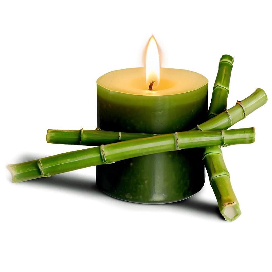 Download Bamboo Freshness Candle Png Rmj | Wallpapers.com