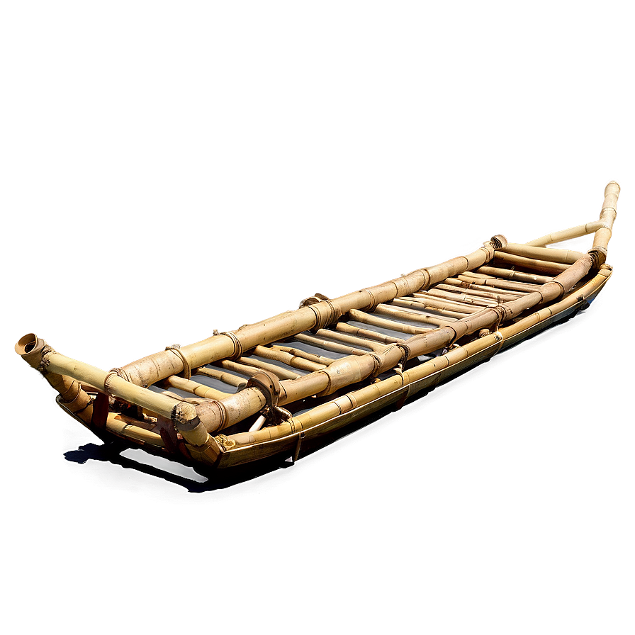 Bamboo Raft On Water Png Uif75 PNG