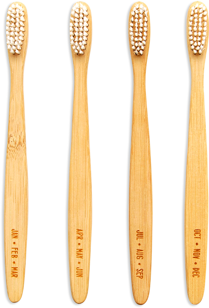 Bamboo Toothbrushes Set PNG