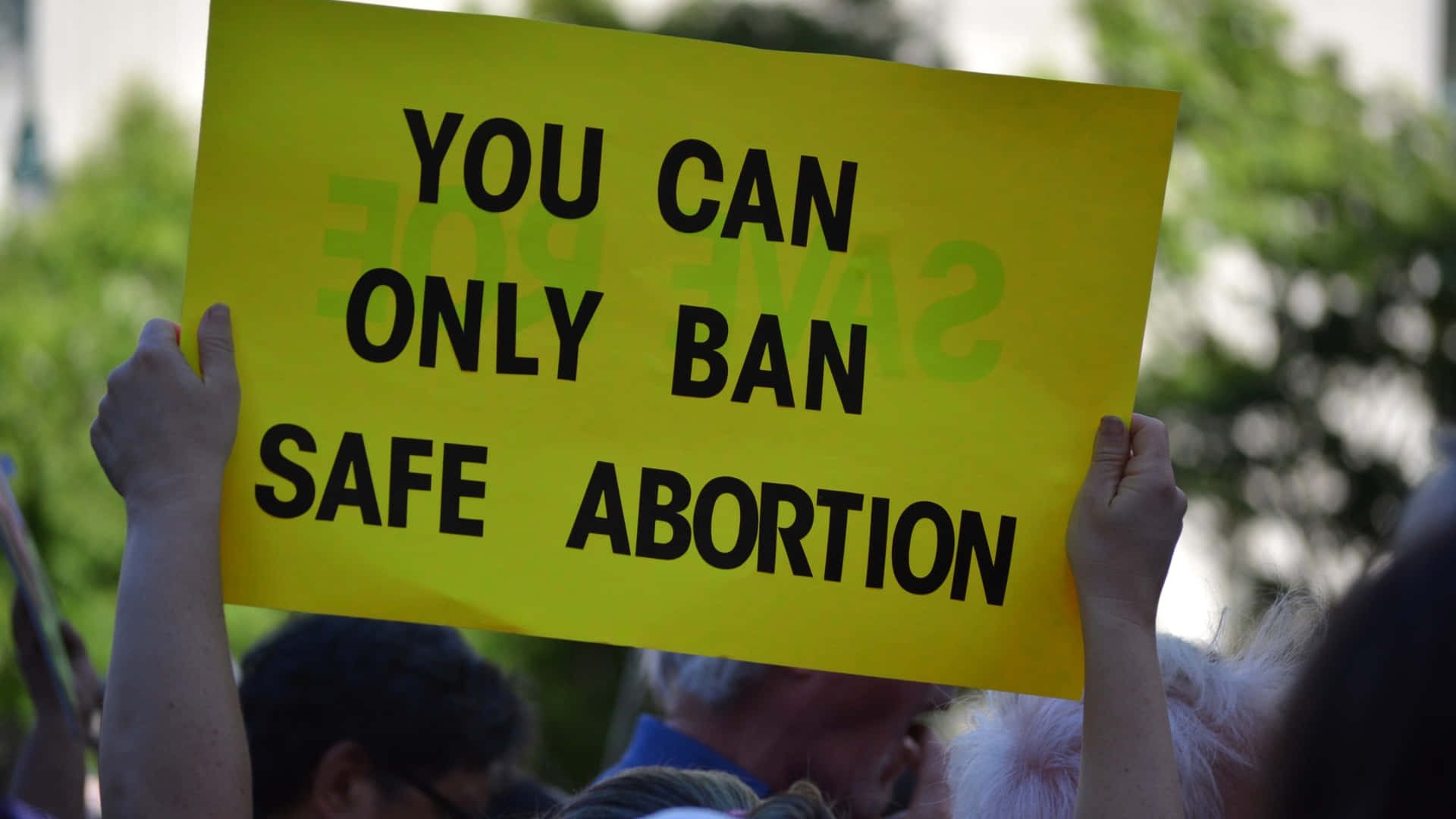 Ban Safe Abortion Placard Wallpaper