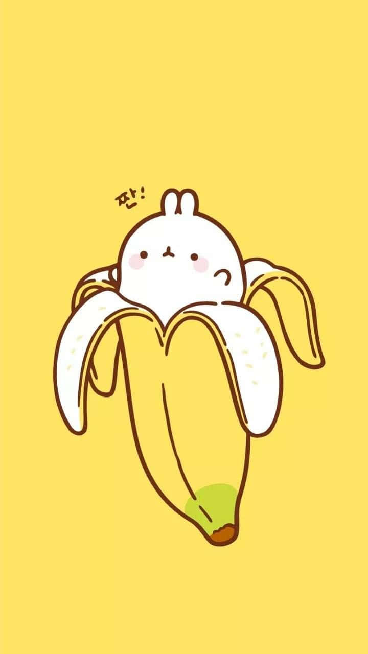 Banana Cat Chilling Wallpaper