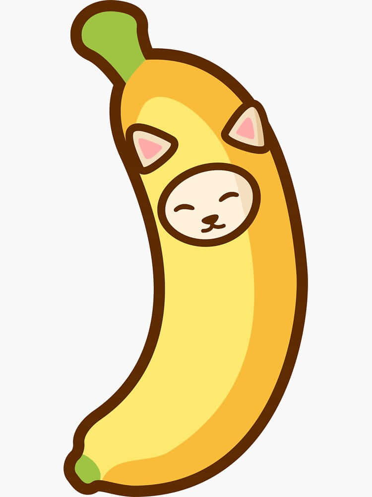 Banana Cat Hybrid Illustration Wallpaper