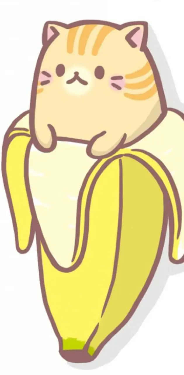 Banana Cat Hybrid Illustration Wallpaper