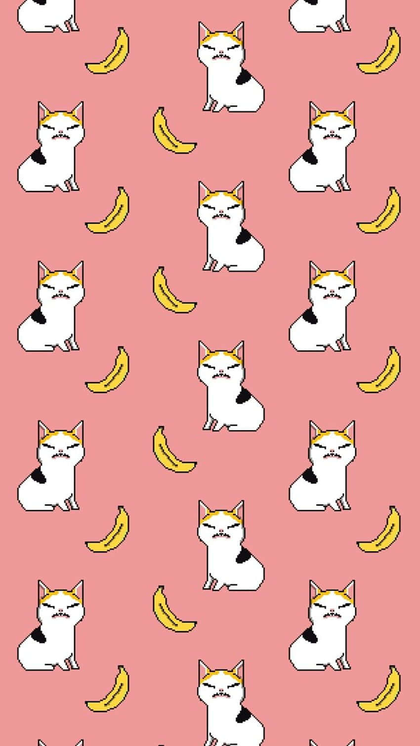 Banana Cat Pattern.jpg Wallpaper