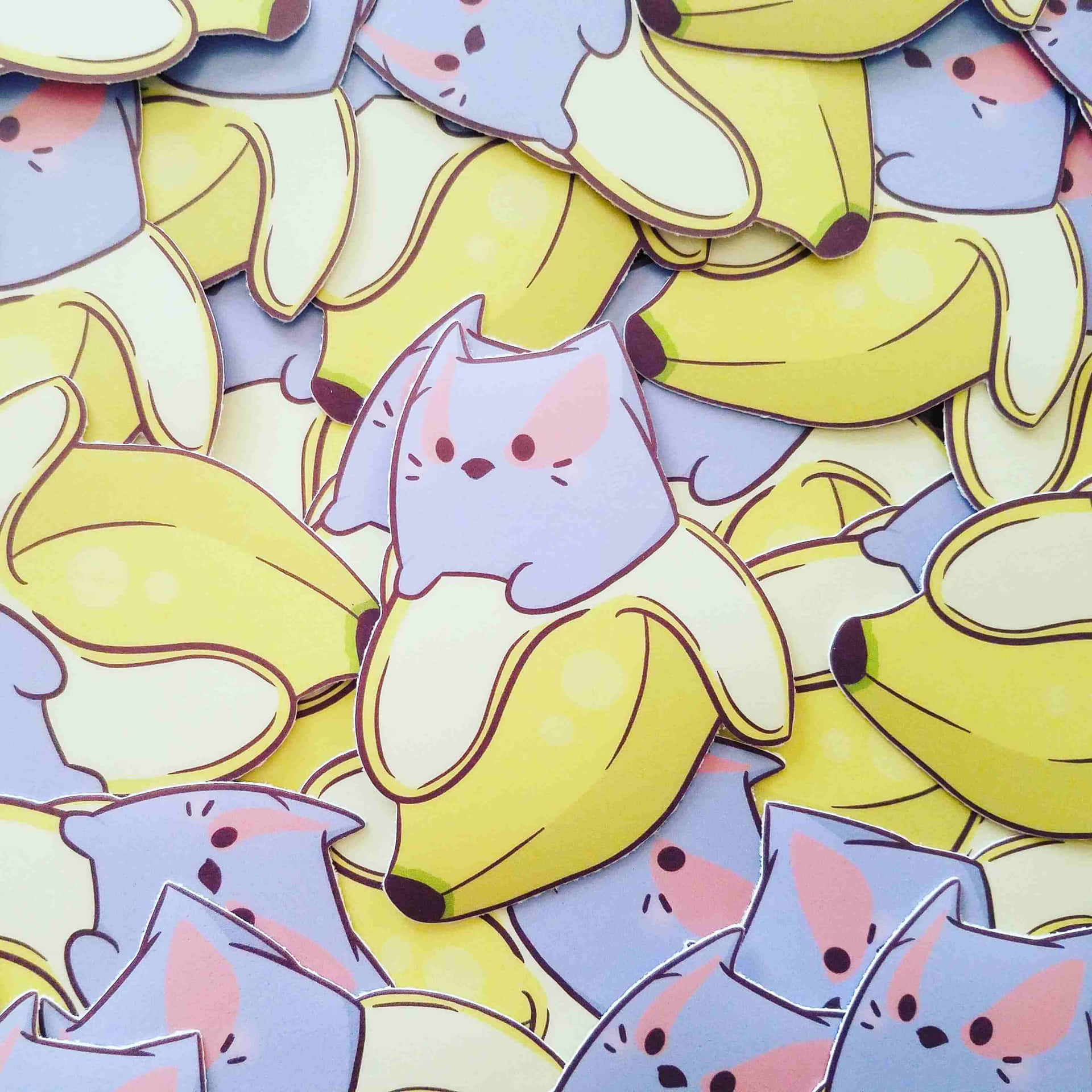 Banana Cat Stickers Wallpaper