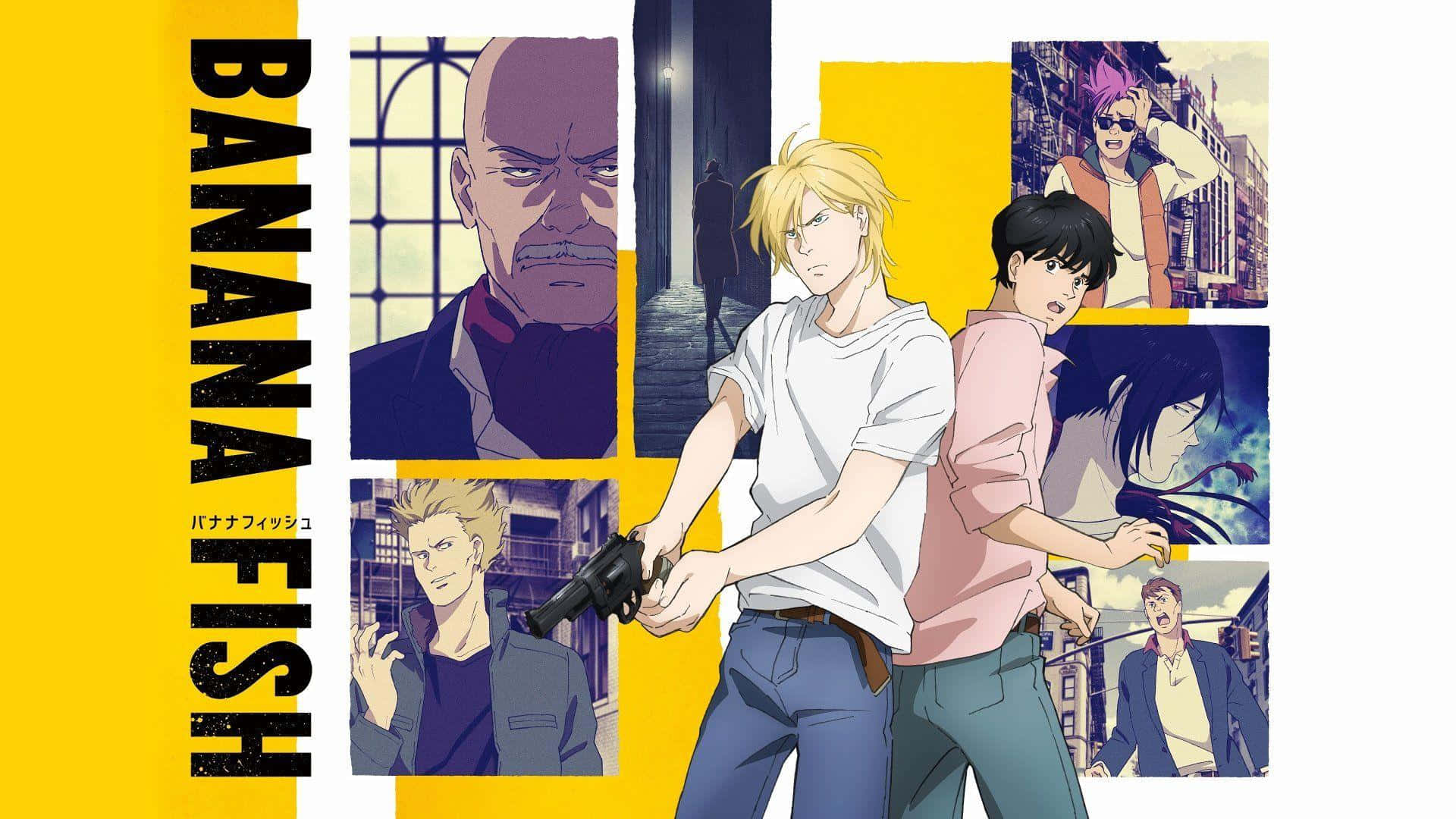 Download The cast of Banana Fish, a popular anime series on the rise.