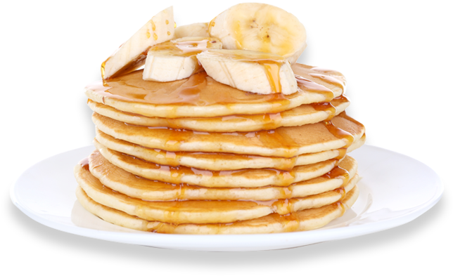 Banana Maple Syrup Pancake Stack.png PNG