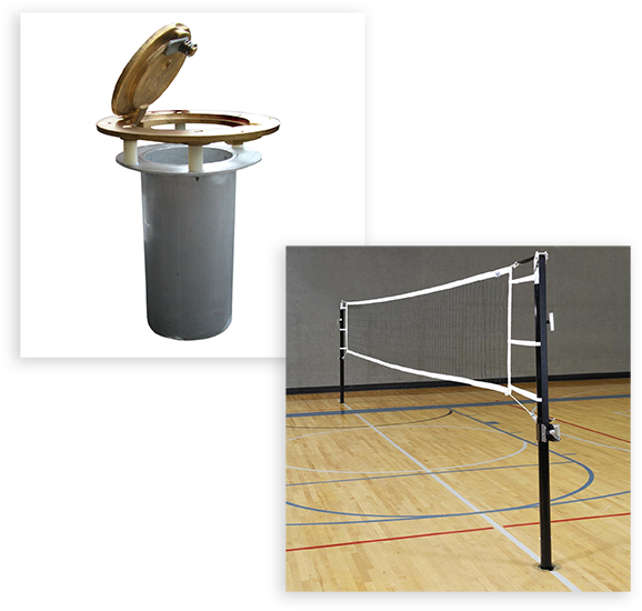 Banana Peel Trashcanand Volleyball Net PNG