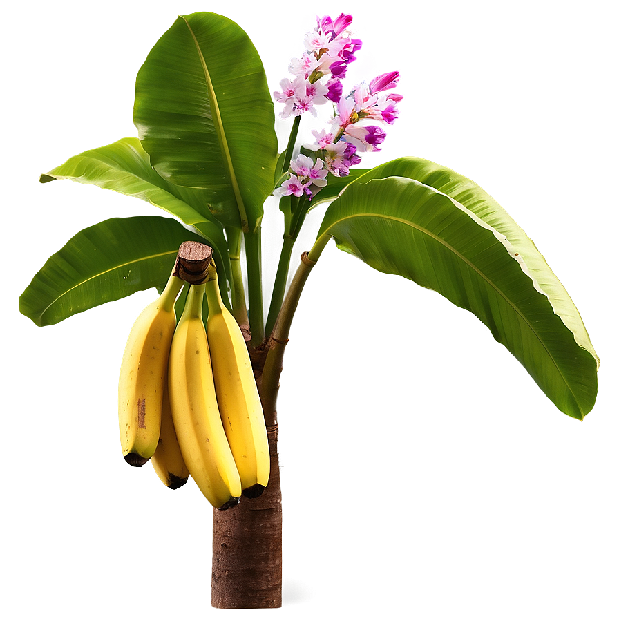 Banana Tree With Flowers Png 06252024 PNG