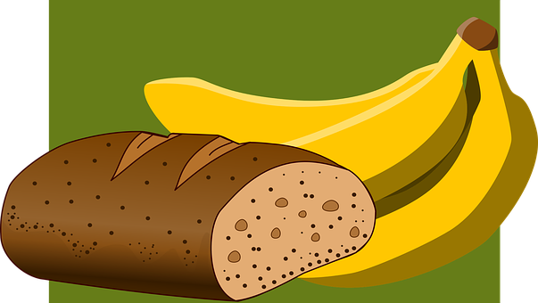 Bananaand Bread Illustration PNG