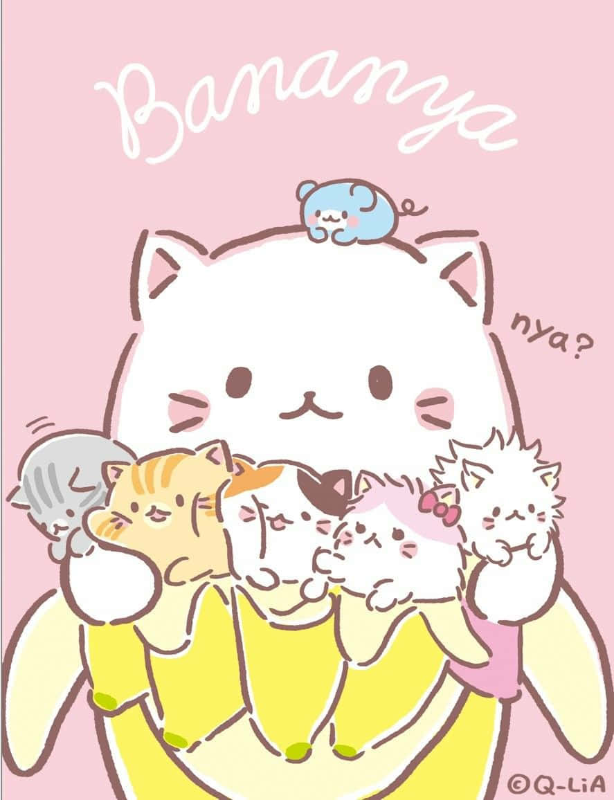 Bananya_and_ Friends_ Illustration Wallpaper