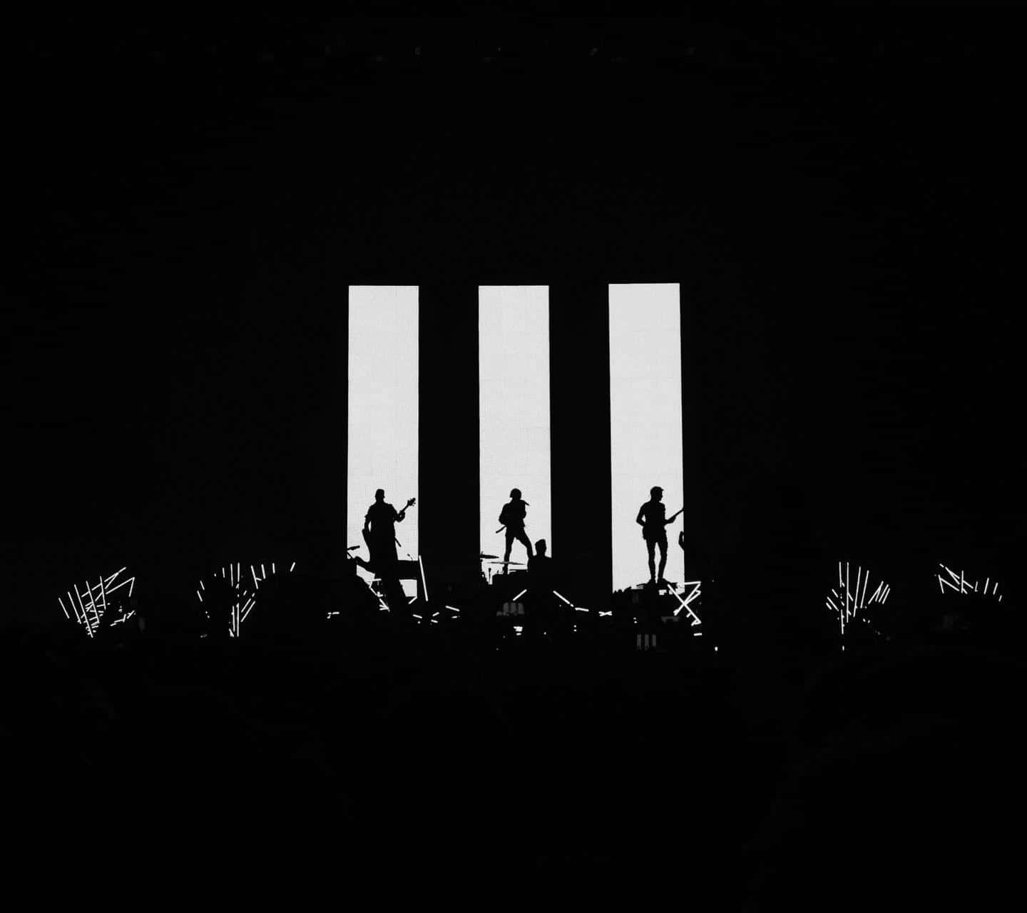 Band Silhouette Concert Stage Wallpaper