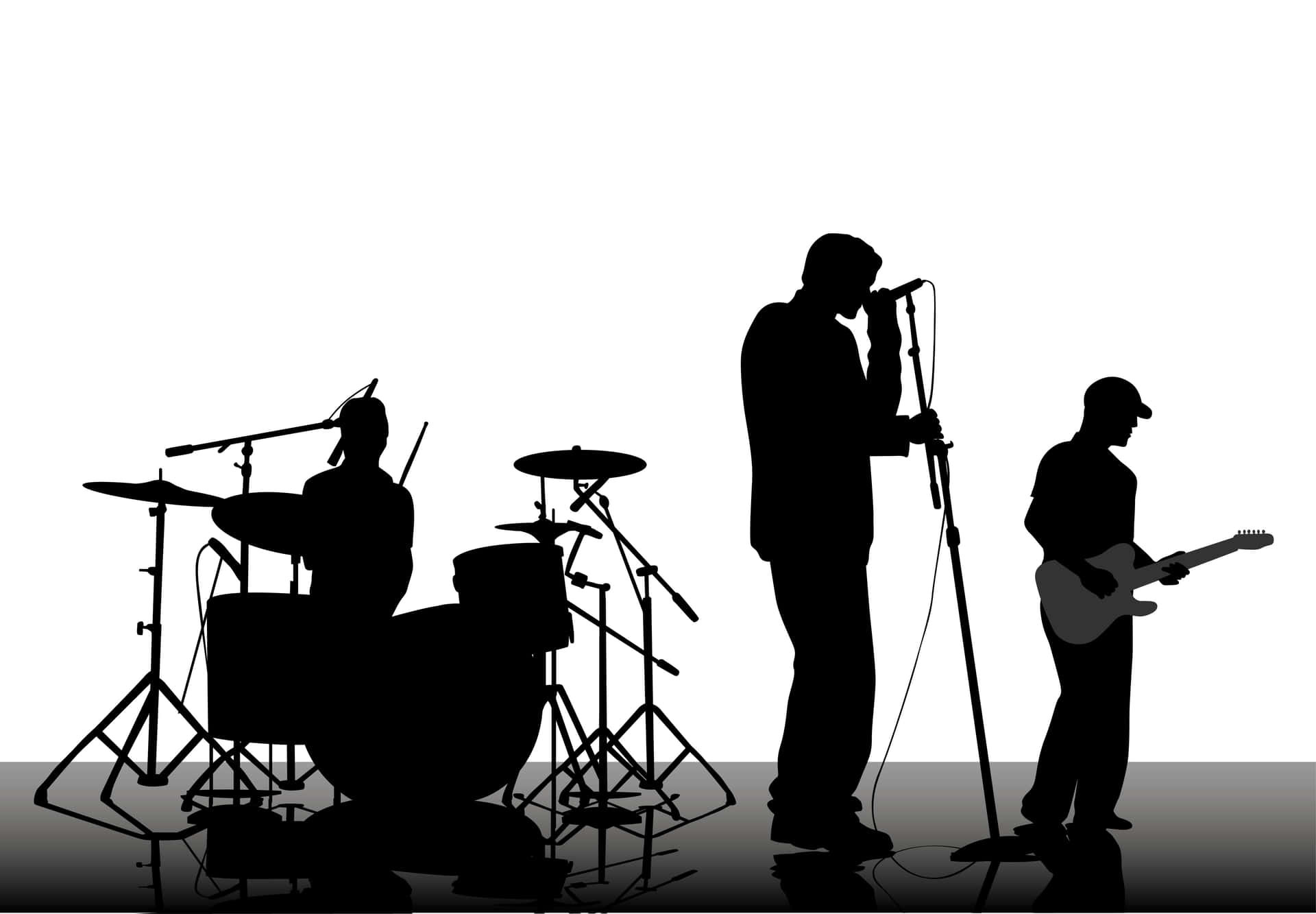 Band Silhouette Performance Wallpaper