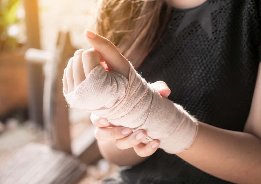 Bandaged Wrist Injury Sunlight Wallpaper