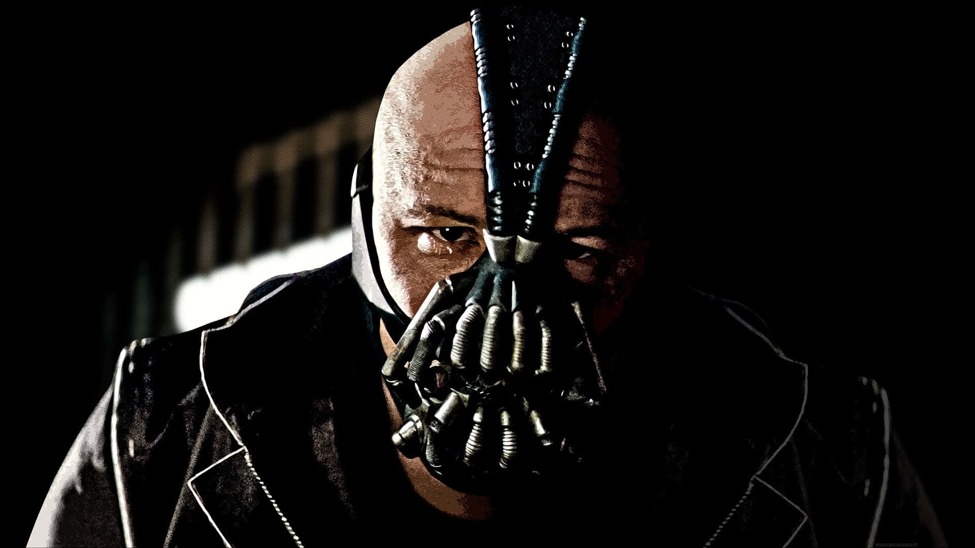 Bane broods into the night as he plans his next move against Gotham. Wallpaper