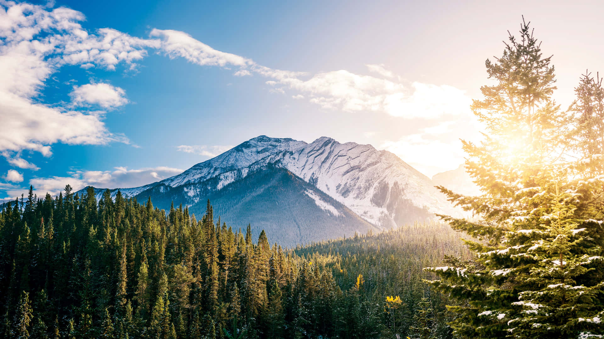Banff National Park Canada Mountain Landscape Wallpaper