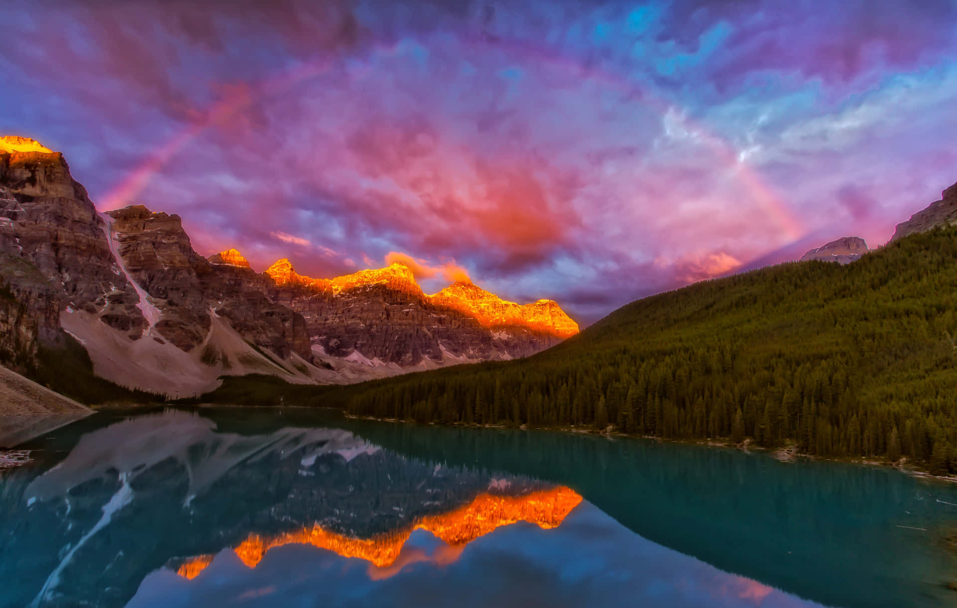 Banff National Park Colorful Sky Wallpaper