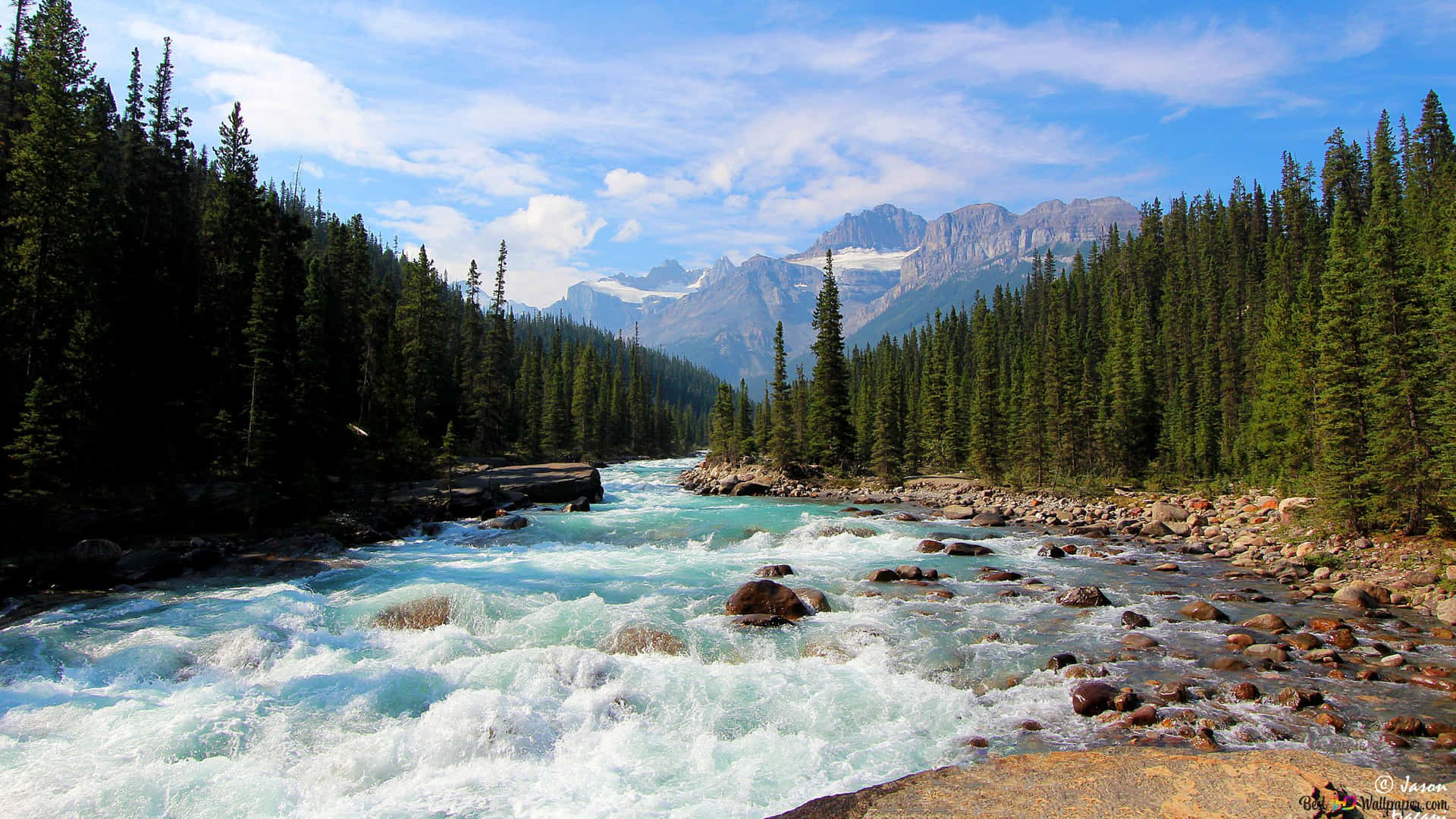 Banff National Park Flowing River Wallpaper