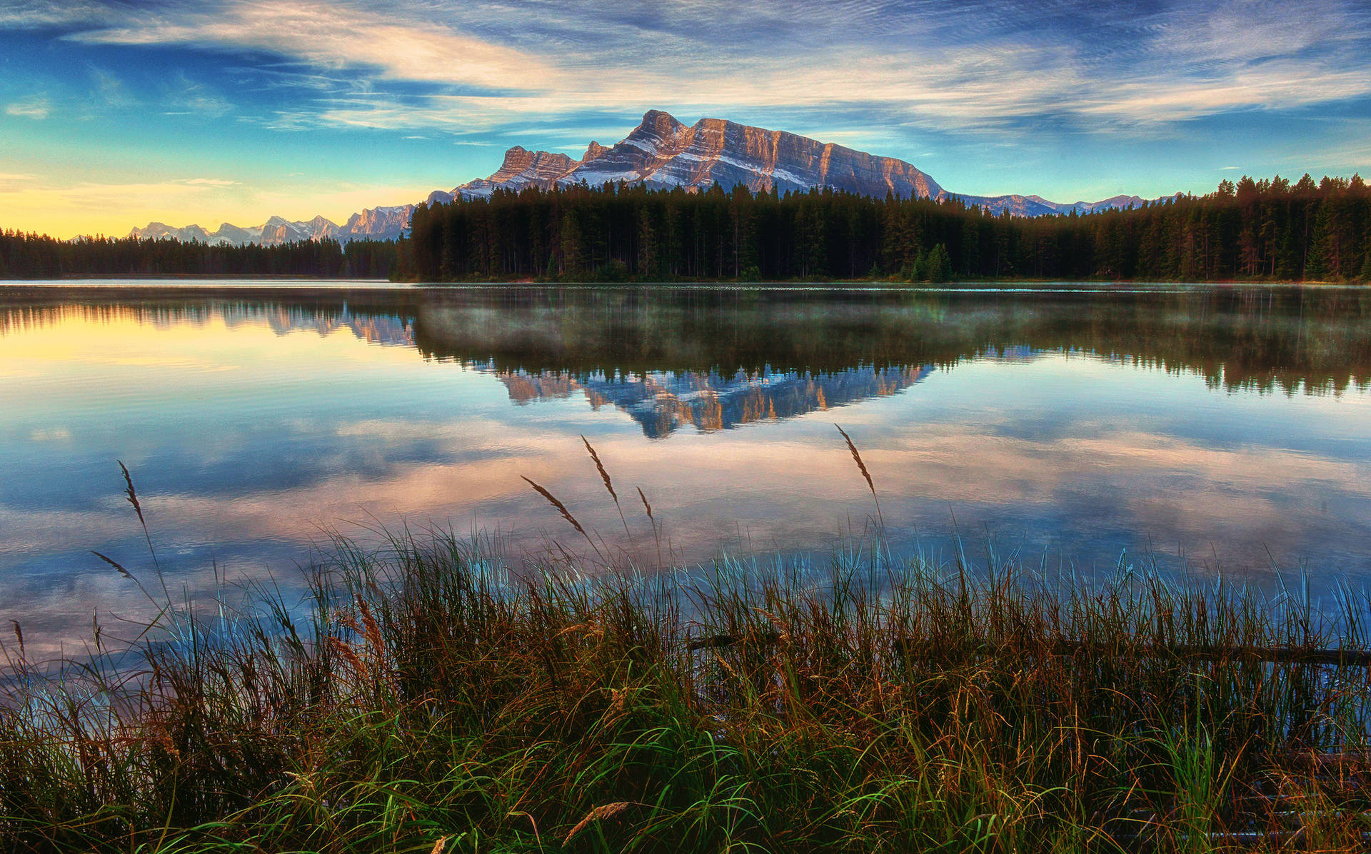 Parco Nazionale Di Banff Buongiorno Sfondo