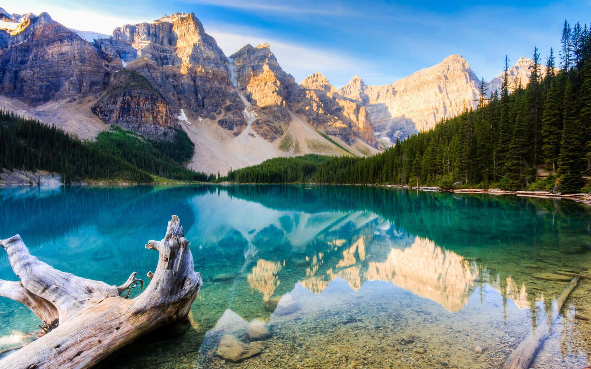 Paisajede Las Montañas Del Parque Nacional Banff Fondo de pantalla