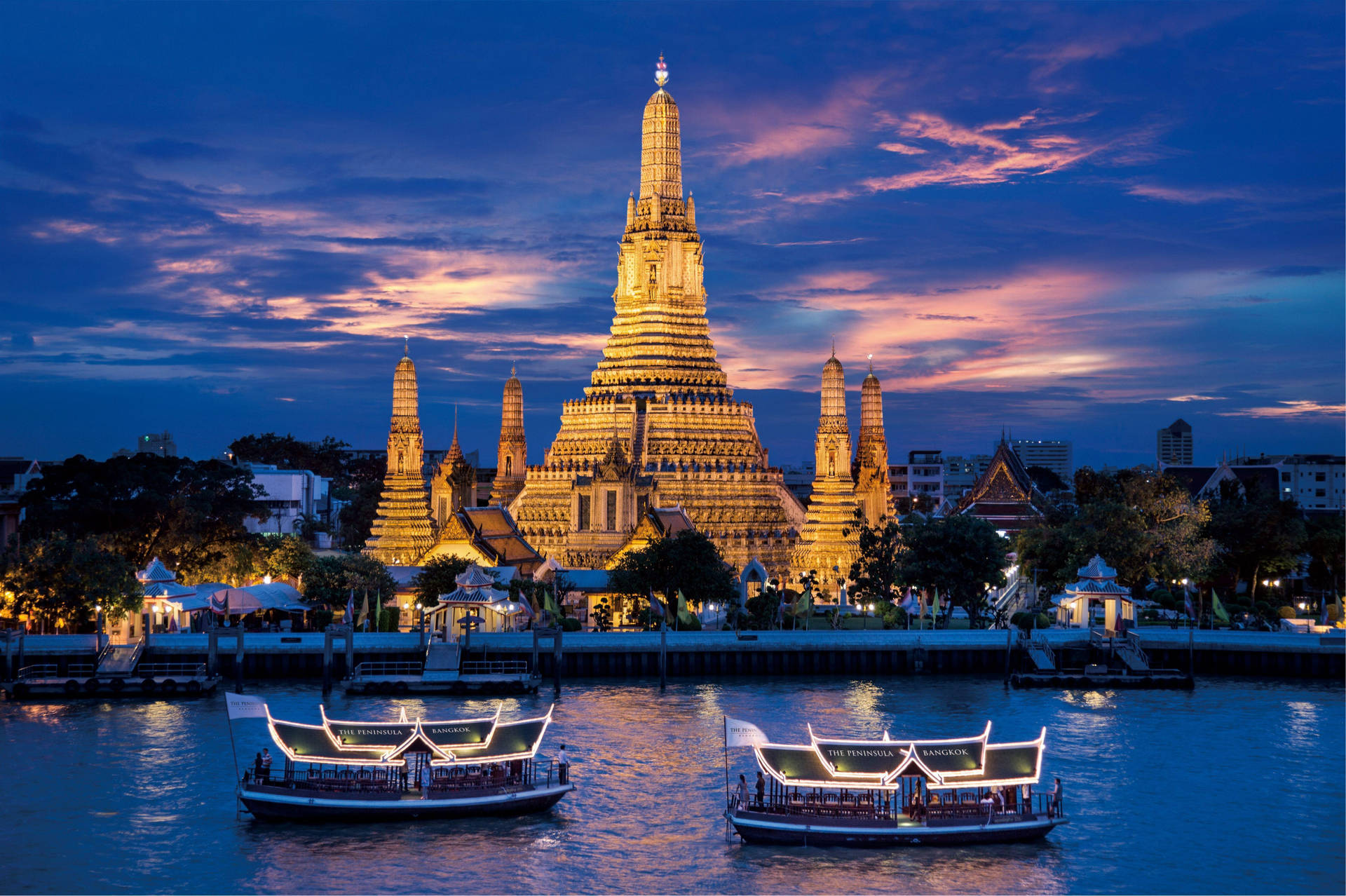 Fotografia Estetica Bangkok Chao Phraya Sfondo