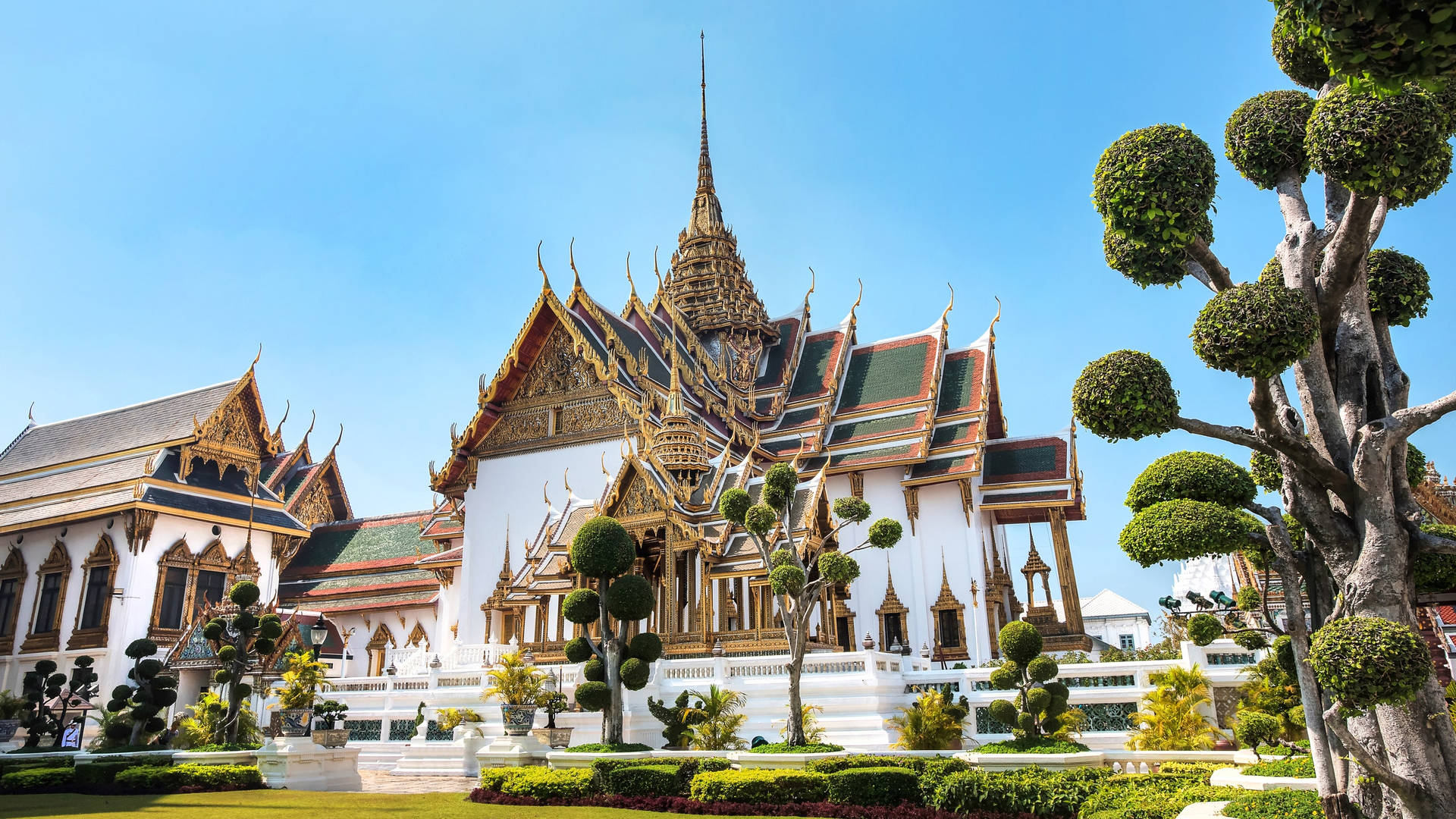 Fotografíaimpresionante Del Gran Palacio De Bangkok Fondo de pantalla