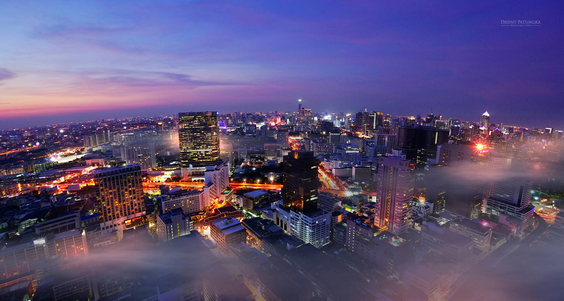 Bangkokthailand Luftaufnahme Wallpaper