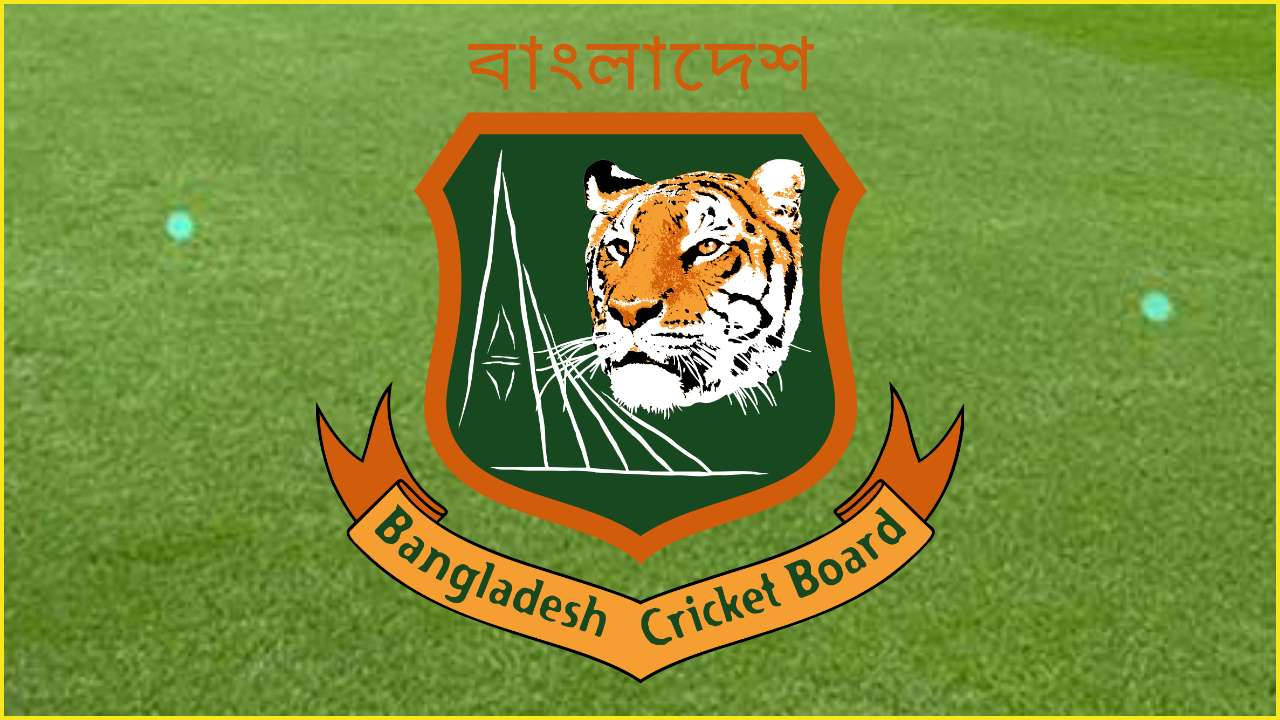 Logode Cricket De Bangladesh Con Un Tigre. Fondo de pantalla