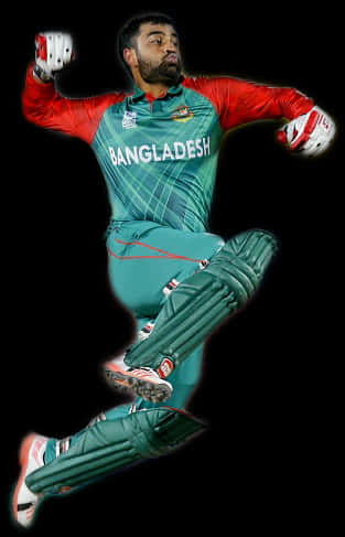 Bangladesh Cricket Player Diving Catch PNG