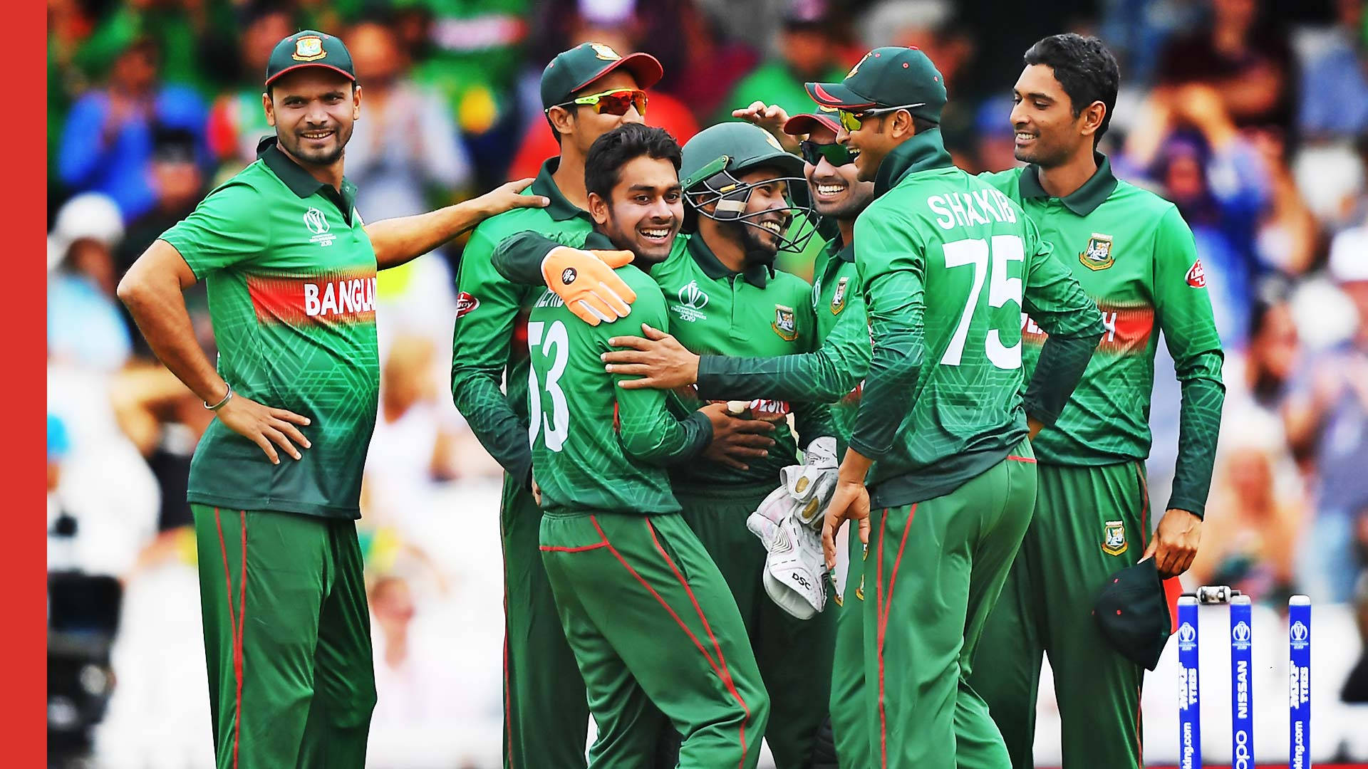 Bangladesh Cricket Team Huddled In Field Wallpaper