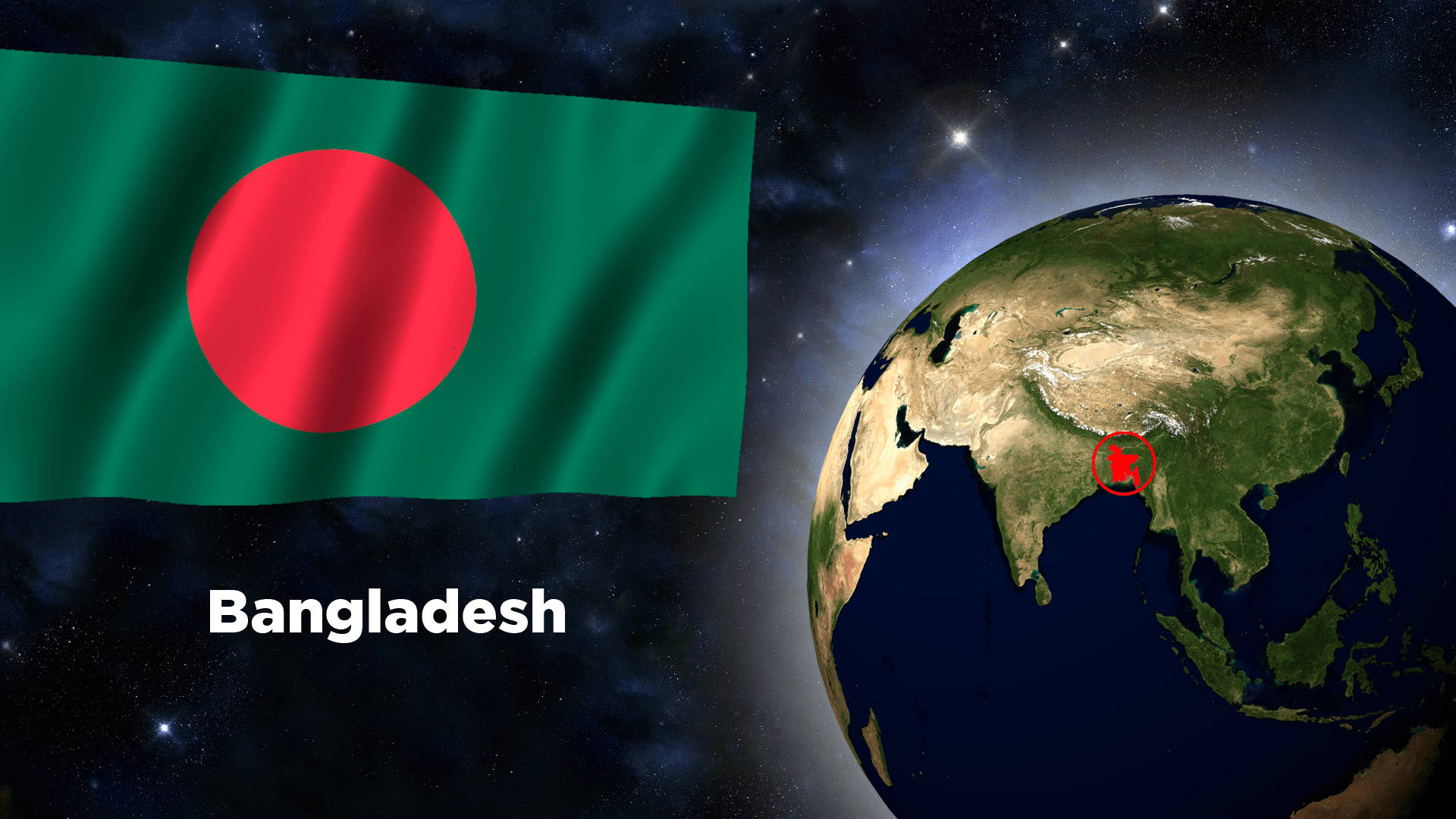 Bangladesh Flag And Earth Wallpaper