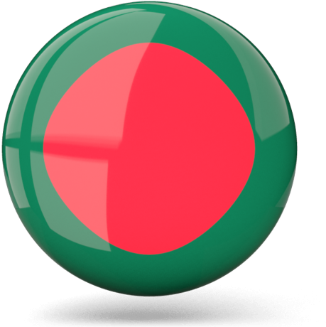 Bangladesh Flag Button PNG