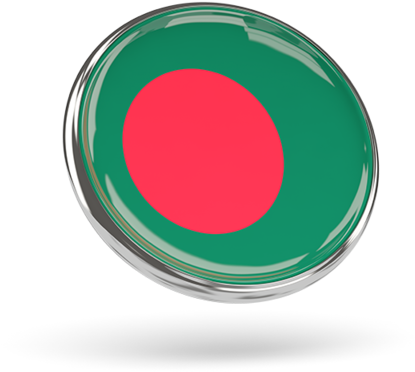 Bangladesh Flag Button Image PNG