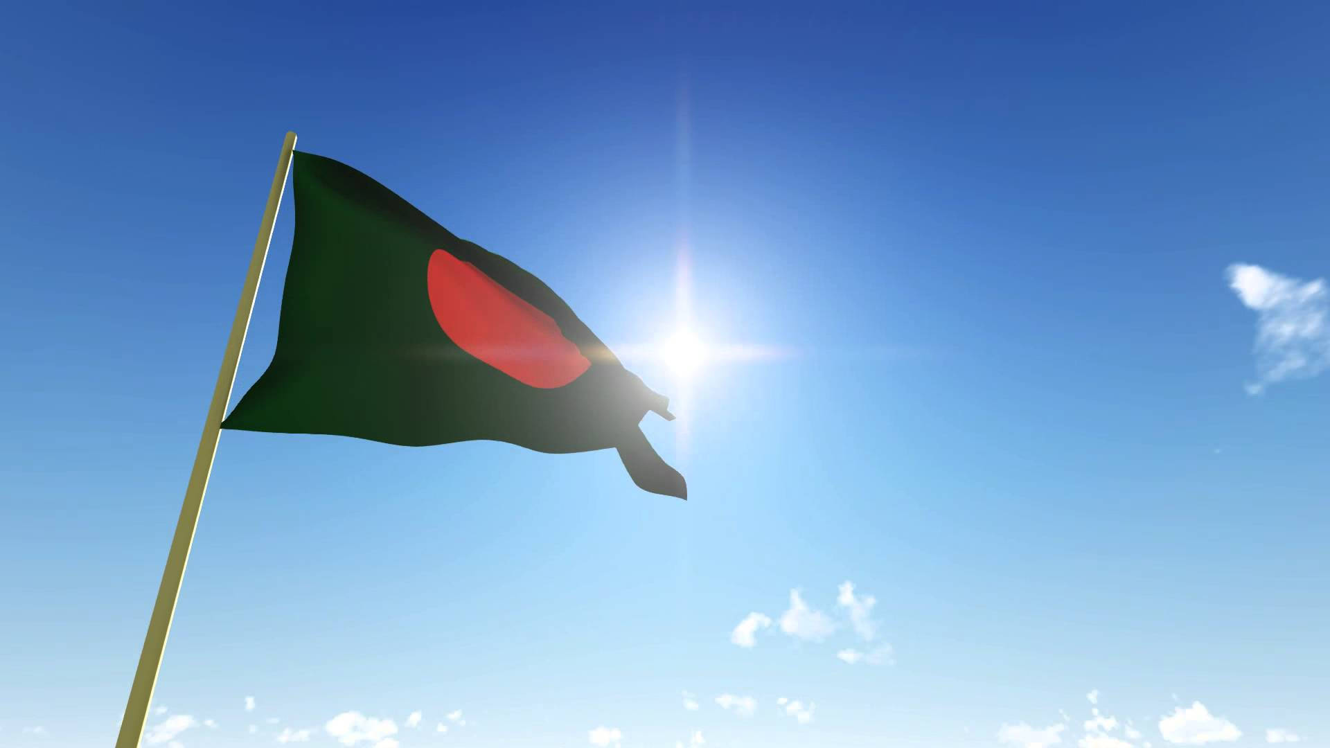 Bangladesh Flag In Flag Pole Wallpaper