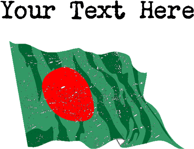 Bangladesh Flag On Leaf Graphic PNG