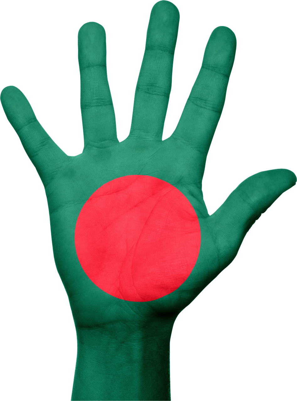 Bangladesh Flag Painted Hand PNG