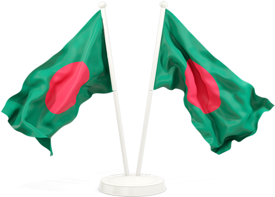 Bangladesh Flags Waving PNG