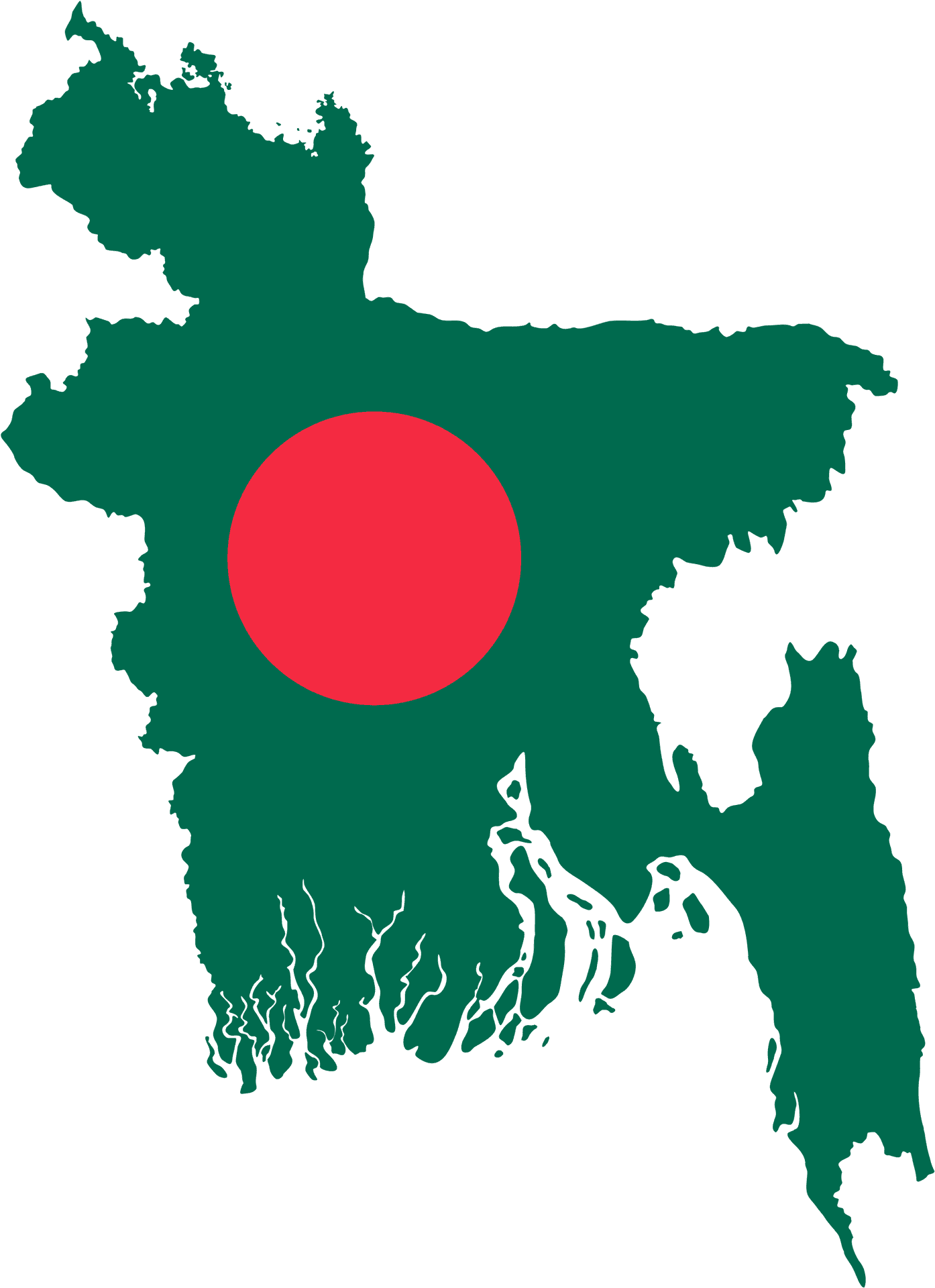 Bangladesh Map Silhouette PNG