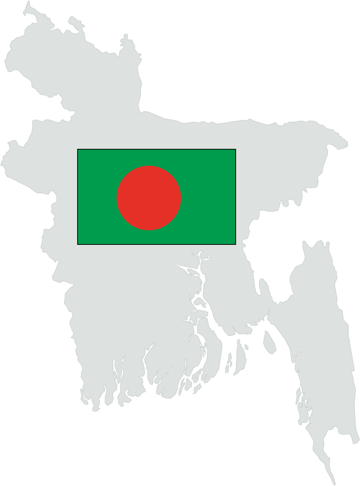 Bangladesh Mapand Flag PNG
