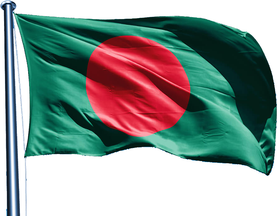 Bangladesh National Flag Waving PNG