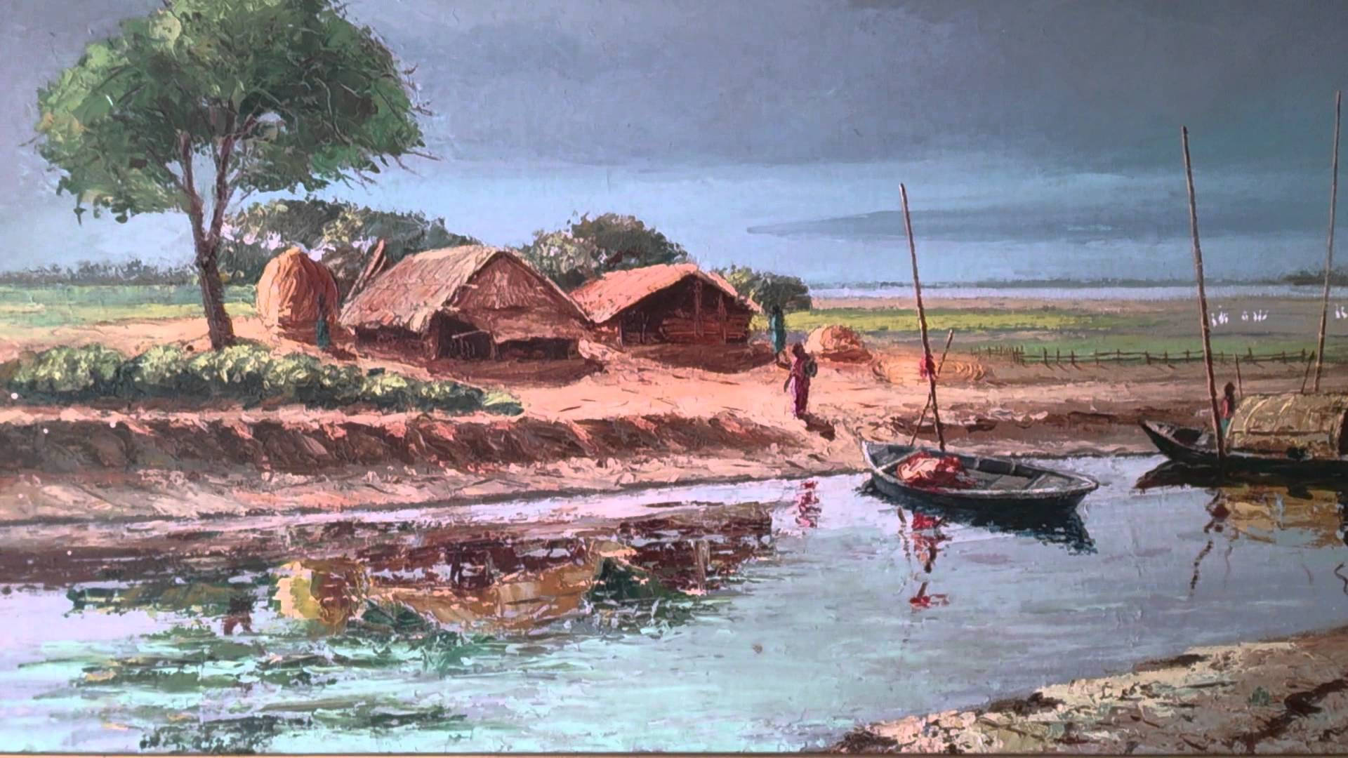 Bangladesh Village Scenery Art Wallpaper