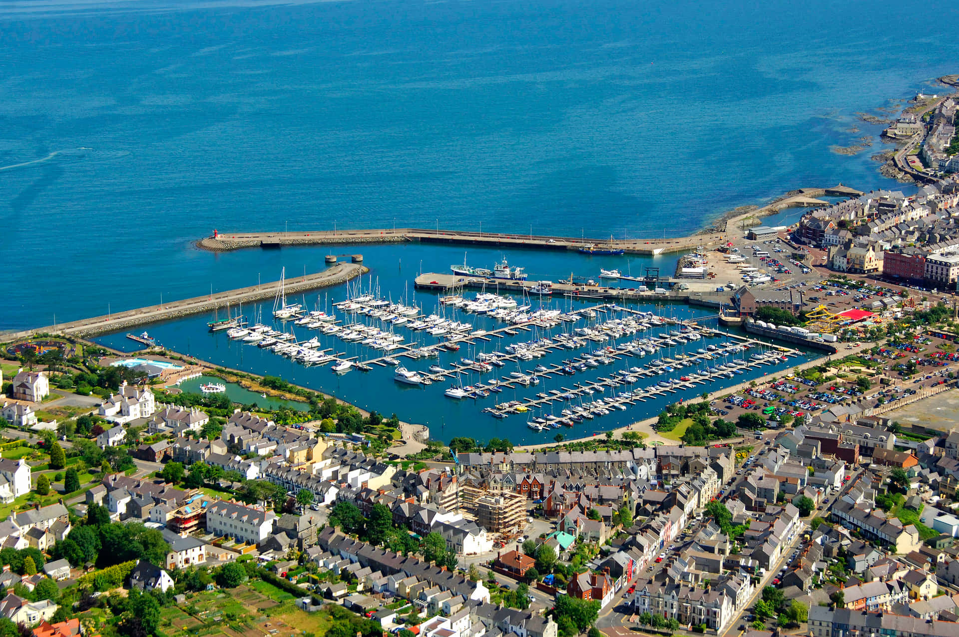 Bangor Marina Aerial View U K Wallpaper