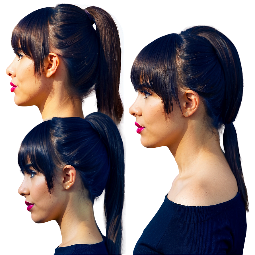 Bangs And Updo Style Png 43 PNG