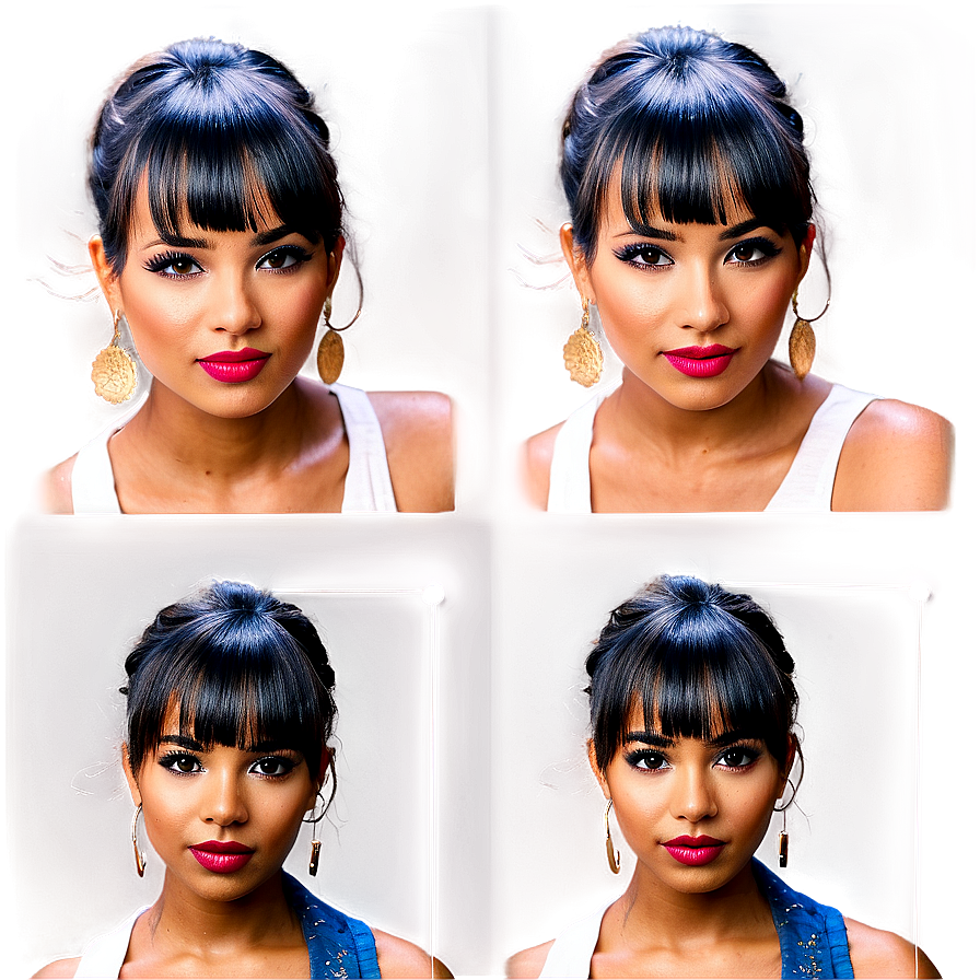 Bangs And Updo Style Png 75 PNG