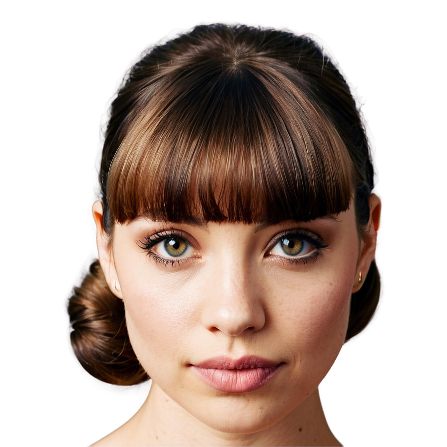 Bangs And Updo Style Png Pll42 PNG