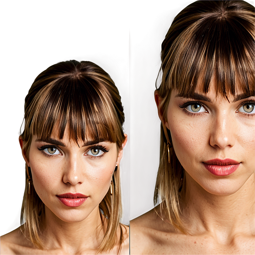 Bangs For Heart Shaped Face Png 63 PNG