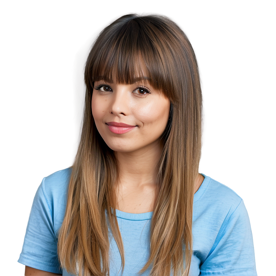 Bangs For Round Face Png Tic PNG