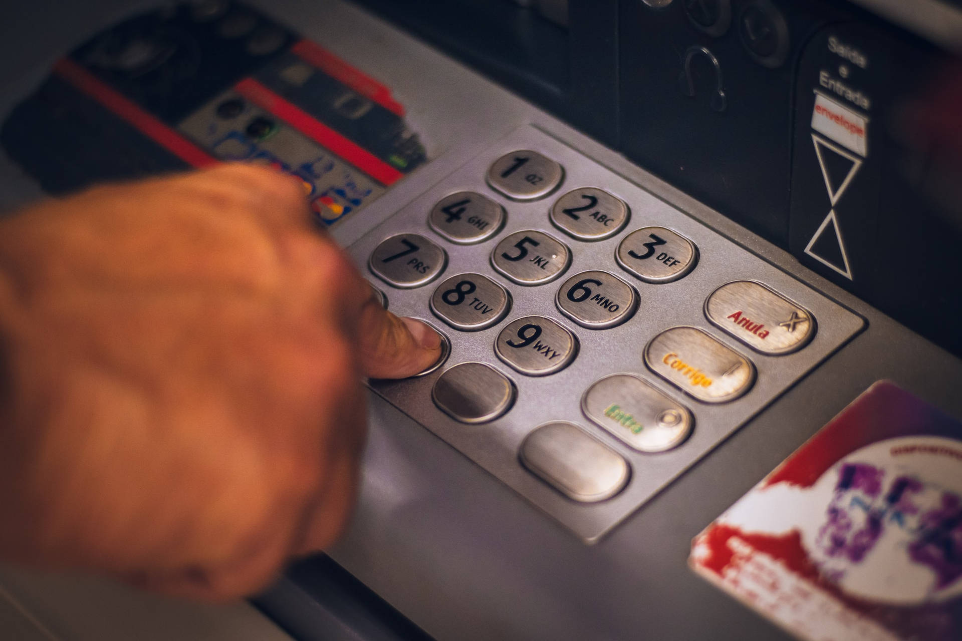 Bank Atm Machine Mechanical Buttons Wallpaper