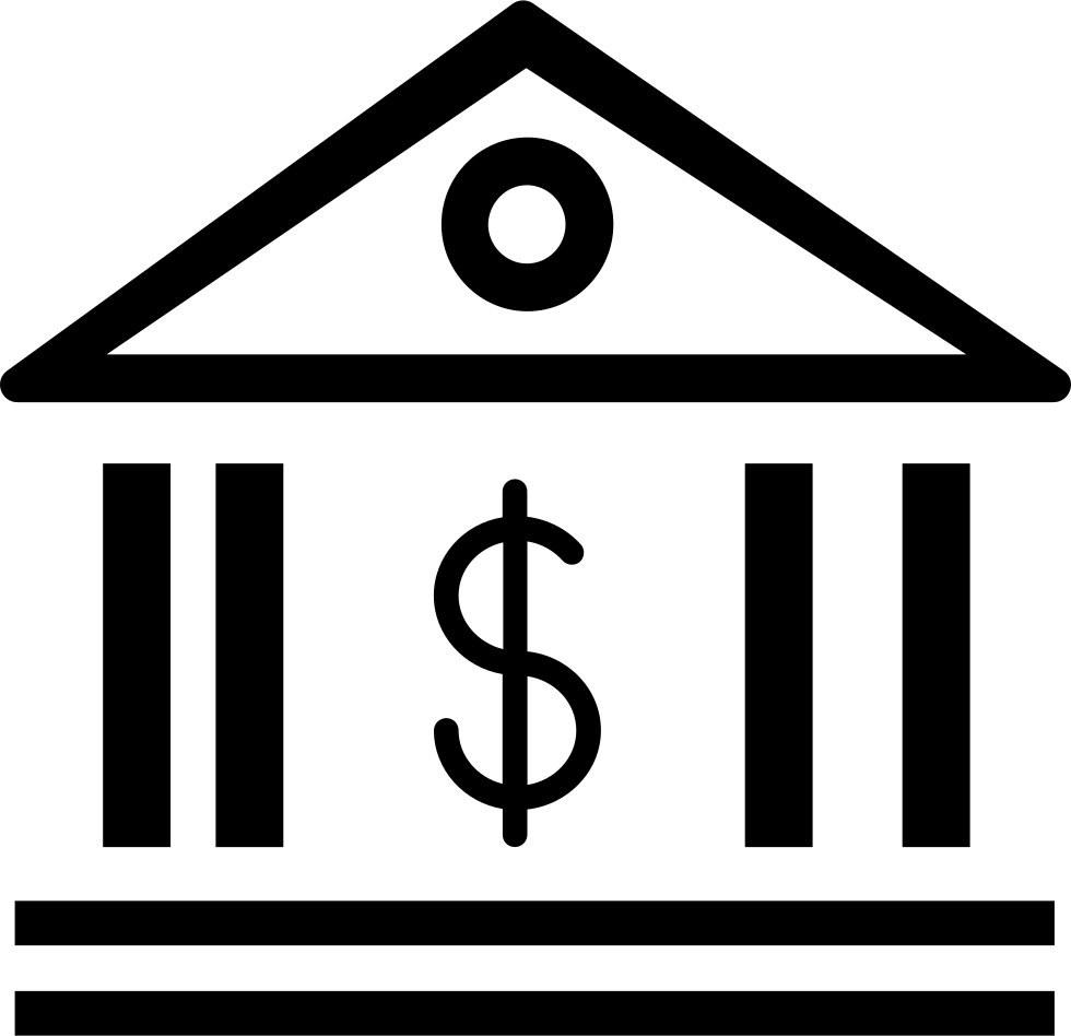 Bank Building Dollar Sign Icon PNG