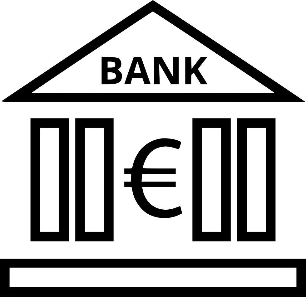 Bank Icon Euro Symbol PNG